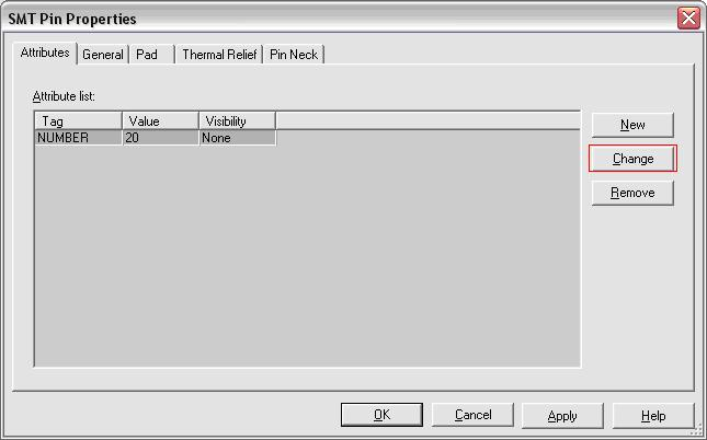 Figure 12 SMD Pin Properties