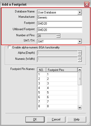 Figure 27 Add a Footprint