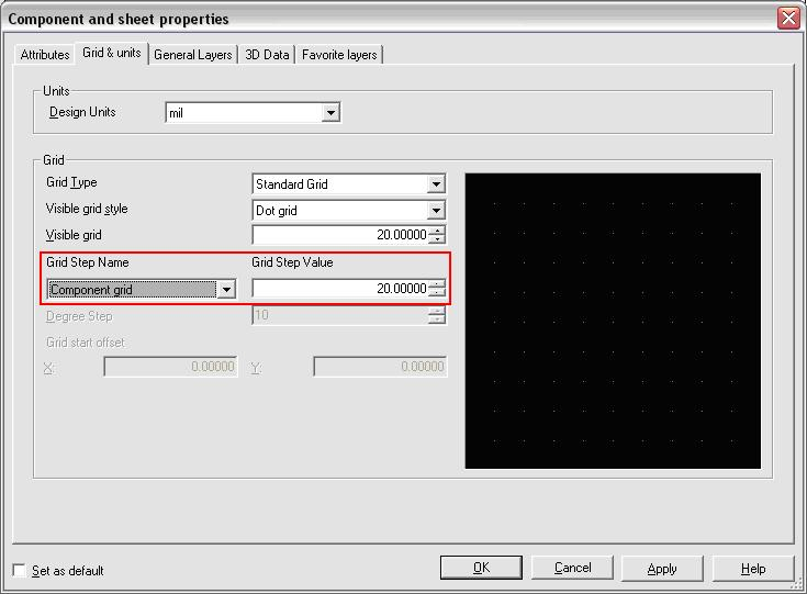 Figure 4 Grid Properties